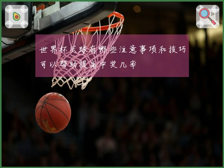 世界杯买球有哪些注意事项和技巧可以帮助提高中奖几率