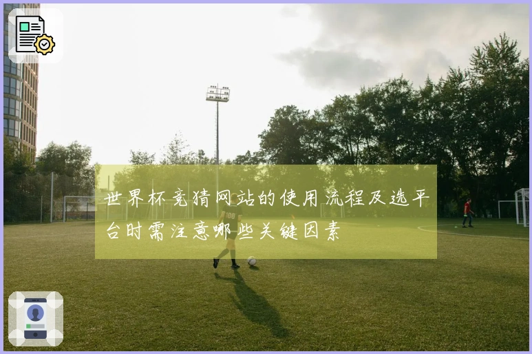 世界杯竞猜网站的使用流程及选平台时需注意哪些关键因素